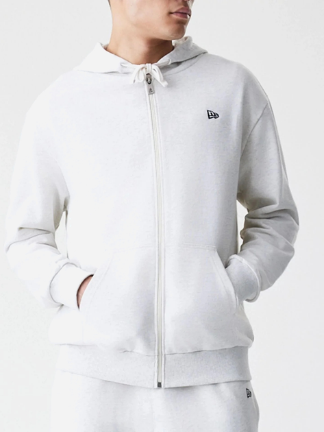 Bluza męska rozpinana streetwear z kapturem New Era Ne Premium Essential 60752360 XL Jasnoszara (0198976883038) - obraz 4