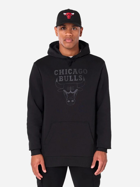 Bluza męska z kapturem kangurka New Era NBA Regular Bulls 60505434 M Czarna (0197883645753) - obraz 1