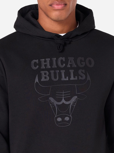 Bluza męska z kapturem kangurka New Era NBA Regular Bulls 60505434 M Czarna (0197883645753) - obraz 3