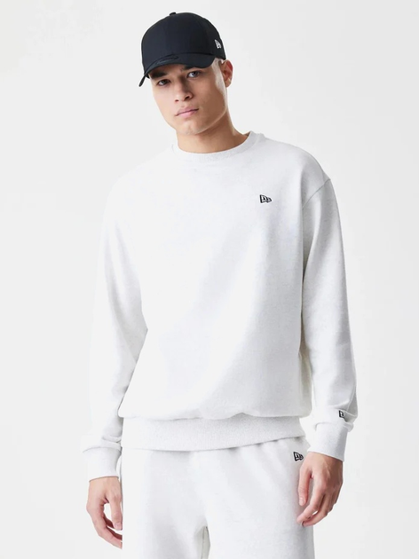Bluza bez kaptura męska New Era Ne Premium Essential Os Crew 60752357 M Jasnoszara (0198976882772) - obraz 1