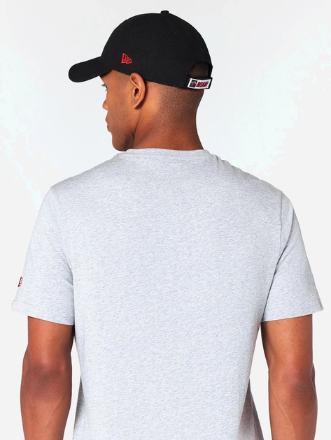 T-shirt męski bawełniany New Era NBA Regular Heat 60505470 XL Jasnoszary (0197883643612) - obraz 4