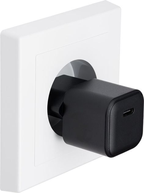Зарядний пристрій Qualo Nano PD 20W USB-C Black (5907457773240) - зображення 5
