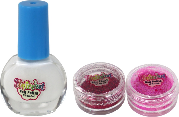 Zestaw piękności LEAN Toys z lakierami do paznokci sypkim brokatem i szablonami 16591 (5905884451007) - obraz 3