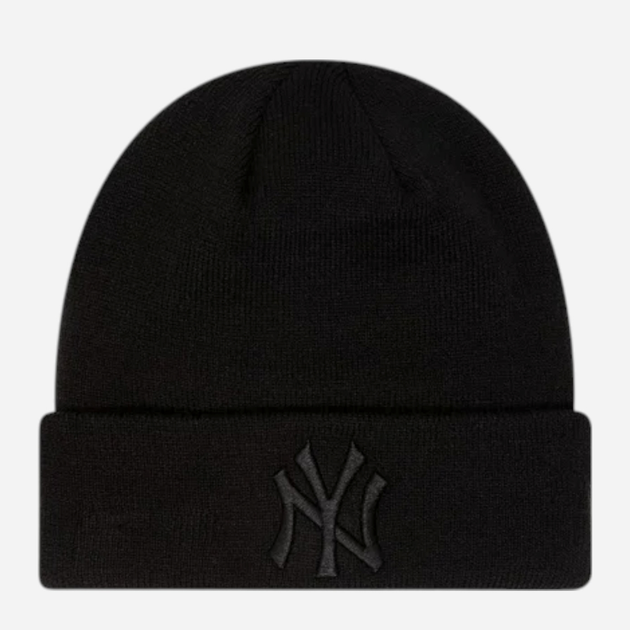 Шапка біні New Era Mlb Cuff Knit Bob 12122729 One Size Чорна (0193650537863) - зображення 1