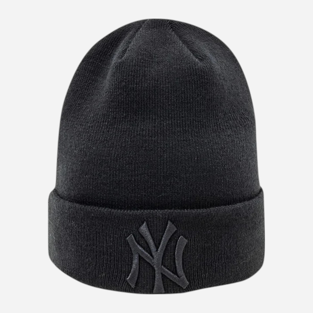 Шапка біні New Era Mlb Cuff Knit Bob 12122729 One Size Чорна (0193650537863) - зображення 3