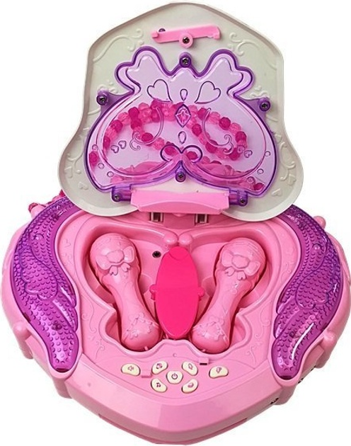 Szkatułka z pozytywką LEAN Toys na statywie z mikrofonem i głośnikiem Różowa 6606 (5905214979447) - obraz 5