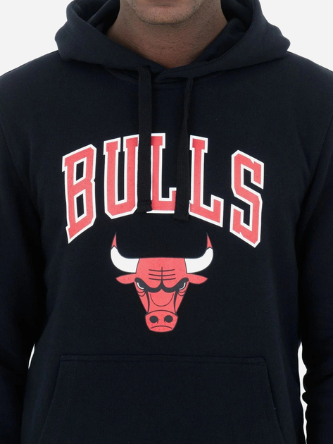 Bluza męska z kapturem kangurka New Era NBA Regular Bulls 60416759 L Czarna (0197214897271) - obraz 4