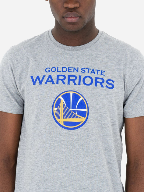 Футболка бавовняна довга чоловіча New Era NBA Team Warriors 60416754 XL Світло-сіра (0197214897004) - зображення 4
