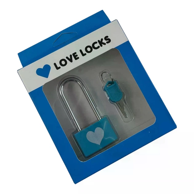 Замок "Love Locks" с сердцем, голубой, 7×3,3×1,1 см 35997A - изображение 2