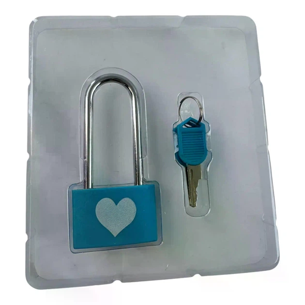Замок "Love Locks" с сердцем, голубой, 7×3,3×1,1 см 35997A - изображение 3