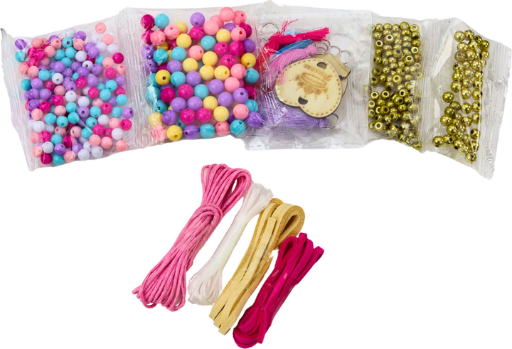 Zestaw do tworzenia bransoletek LEAN Toys w pojemniku z koralikami i zawieszkami 17744 (5905991005940) - obraz 3