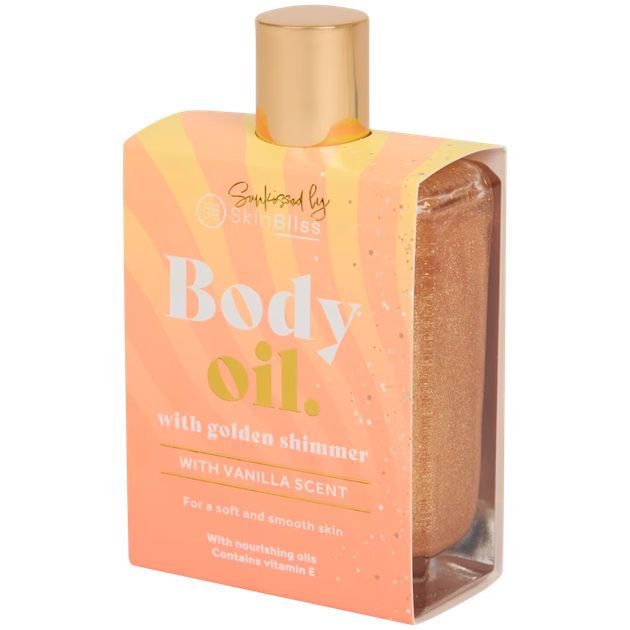 Олія для засмаги з шимером SkinBliss Body Oil with Vanilla Scent 100 мл - Фото 1 Олія для засмаги з шимером SkinBliss Body Oil with Vanilla Scent 100 мл - зображення 1