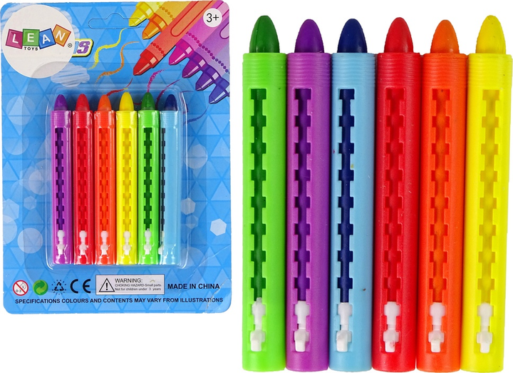 Набір LEAN Toys Пастельні олівці 9 см 6 шт 10854 (5905515354066) - зображення 2