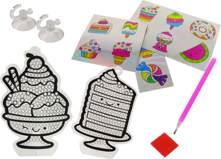 Zestaw do haftu diamentowego LEAN Toys Słodycze z naklejkami 13091 (5905323212930) - obraz 3