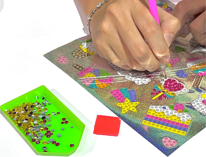 Zestaw do haftu diamentowego LEAN Toys Zwierzęta ogród i tęcza z naklejkami 14964 (5905515354431) - obraz 5