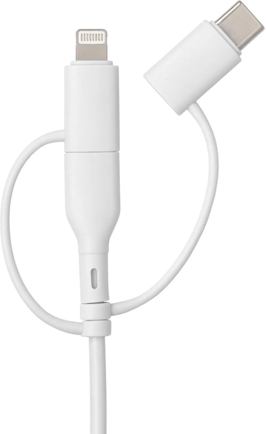 Кабель Qualo Recycling USB Type-A – microUSB/Lightning/USB Type-C 1.5 м White (5907457783478) - зображення 3