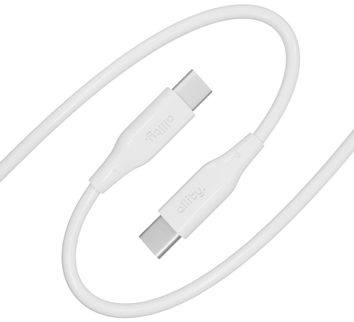Kabel Allity AUC-02 USB-C - USB-C 2 m 100W White (5906667550283) - obraz 3
