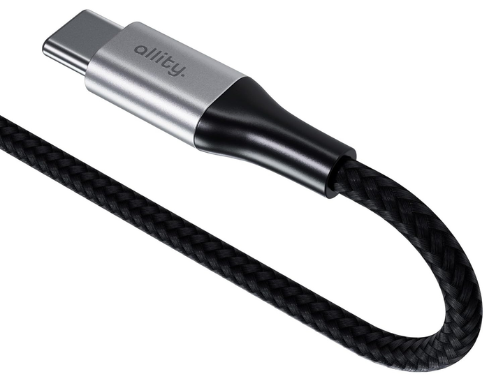 Kabel Allity AUC-01 USB-C - USB-C 2 m 100W Black (5906667550337) - obraz 3