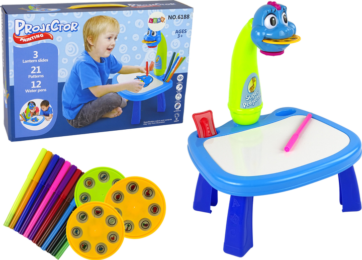 Tablica z projektorem do rysowania LEAN Toys Dinozaur do nauki 12737 (5905214977757) - obraz 3