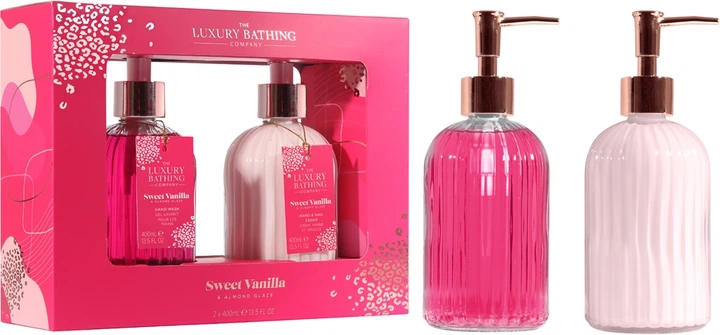 Zestaw Grace Cole The Luxury Bathing Sweet Vanilla & Almond Glaze Heavenly Hands Krem do rąk 400 ml + Mydło do rąk 400 ml (5056634288067) - obraz 2