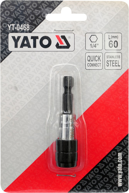 Тримач для викруткових насадок YATO 1/4" 60 мм (YT-0468) - зображення 2