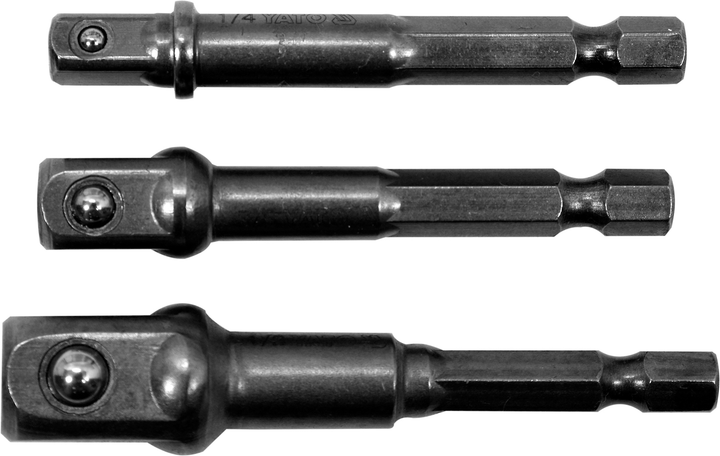 Zestaw adapterów YATO HEX 1/4" 3/8" 1/2" 3 szt (YT-04685) - obraz 2