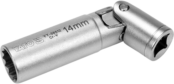 Насадка YATO 12-гранн. до свічок шарн. двиг. 3/8" М14 (YT-38512) - зображення 1