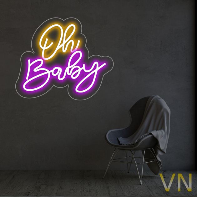 Неонова вивіска "Oh Baby" 60х50 см 600 - изображение 2