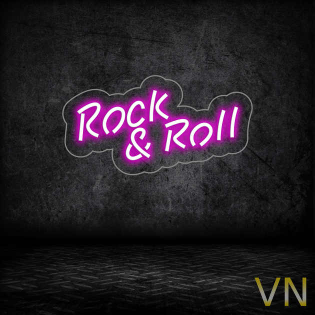 Неонова вивіска "Rock&Roll" 60х29 см 600 - Фото 2 Неонова вивіска "Rock&Roll" 60х29 см 600 - изображение 2
