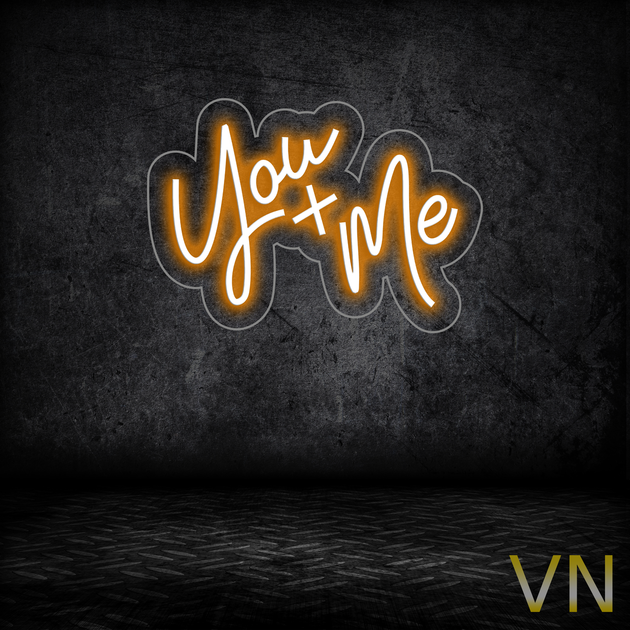 Неонова вивіска "You+Me" 80х53 см 800 - зображення 2