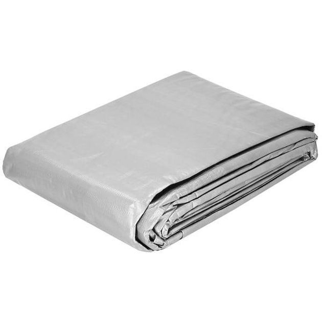 Plandeka Springos 6 x 4 m 270g/m2 gruba płachta ochronna szara (GA2155) (5907719430423) - obraz 4