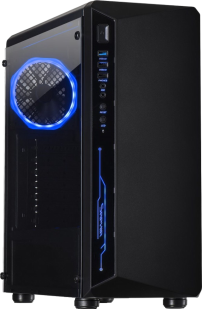 Корпус Inter-Tech C-3 Saphir RGB Black (C-3 Saphir) Б/В - изображение 2