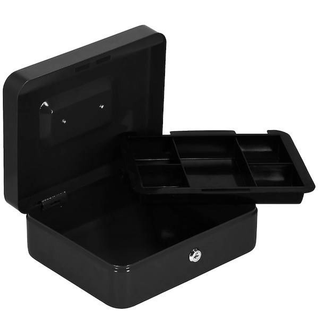 Кешбокс Springos Металева сейфова коробка 30 x 24 x 9 см чорна HA5042 (5907719430645) - зображення 2