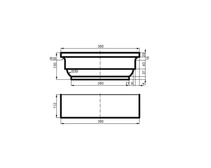 Капітель фасадної пілястри Prestige Decor PC 107 - зображення 2