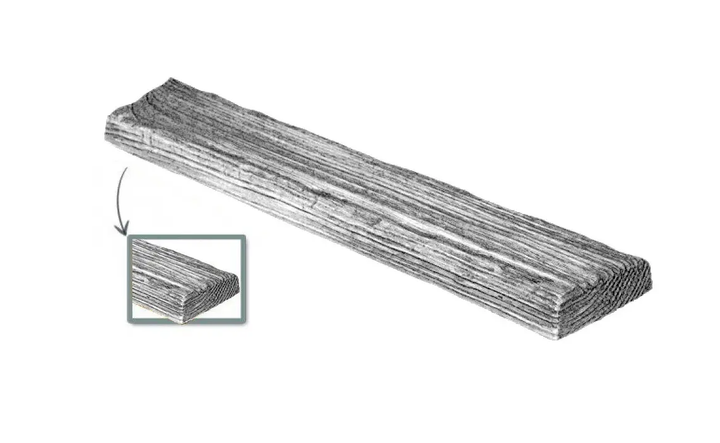 Панель поліуретанова DECOWOOD Рустик ET 306 (3 м) classic 12х3,5 Сірий - зображення 2
