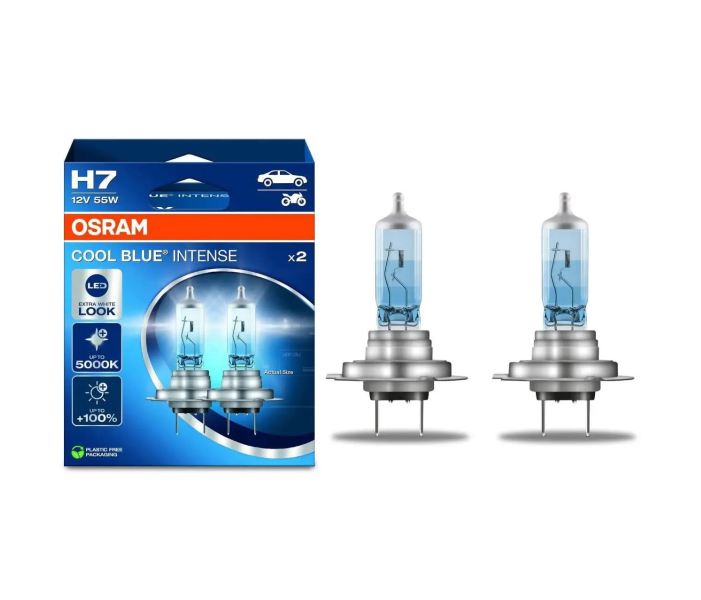 Лампа галогенна OSRAM 64210 CBN-HCB H7 (РX26d) 12V Cool Blue Intense +100% 2шт - зображення 2