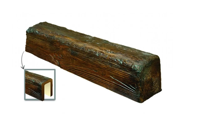 Балка поліуретанова DECOWOOD Рустик EQ 006 (4 м) classic 12х12 Темний - Фото 2 Балка поліуретанова DECOWOOD Рустик EQ 006 (4 м) classic 12х12 Темний - зображення 2