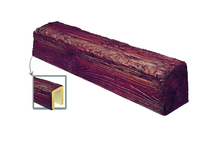 Балка поліуретанова DECOWOOD Рустик EQ 005 (3 м) classic 19х13 Червоний - Фото 2 Балка поліуретанова DECOWOOD Рустик EQ 005 (3 м) classic 19х13 Червоний - зображення 2