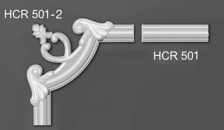 Угловой полиуретановый элемент Elite Decor HCR 501-2 - Фото 2 Угловой полиуретановый элемент Elite Decor HCR 501-2 - изображение 2