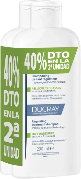 Zestaw szamponów Ducray Kelual Squanorm 2 x 400 ml (ZES3282779425209) - obraz 1