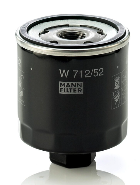 Фильтр масла MANN W712/52 (VW Group 1,4i-1,6i >96г) - изображение 2