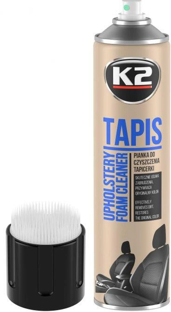 Очиститель ткани K2 Tapis K206B (аэрозоль с щеткой) - 600мл - изображение 2