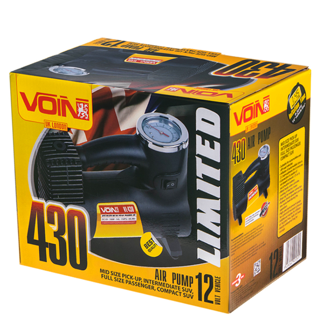 Компрессор VOIN VL-430 150psi/14A/40л/прикур./переходник на клеммы - изображение 6