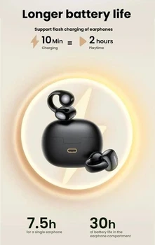 Bluetooth-навушники UGREEN TWS HiTune S3 Bluetooth 5.4 Open Ear Clip Sports Black (WS209) - зображення 3