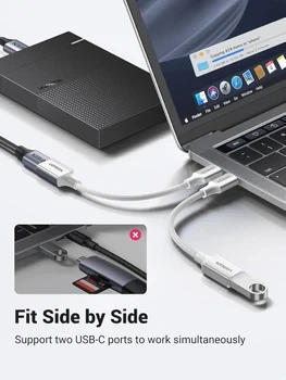 Кабель Ugreen Type-C to USB 3.0 OTG адаптер в нейлоновой оплетке 15 см White (US378) - Фото 6 Кабель Ugreen Type-C to USB 3.0 OTG адаптер в нейлоновой оплетке 15 см White (US378) - изображение 6