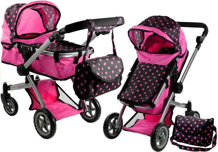 Wózek dla lalek Lean Toys Alice 2w1 - z funkcją pozycji leżącej i siedzącej (5902808158004) - obraz 7