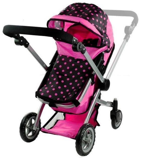 Wózek dla lalek Lean Toys Alice 2w1 - z funkcją pozycji leżącej i siedzącej (5902808158004) - obraz 4
