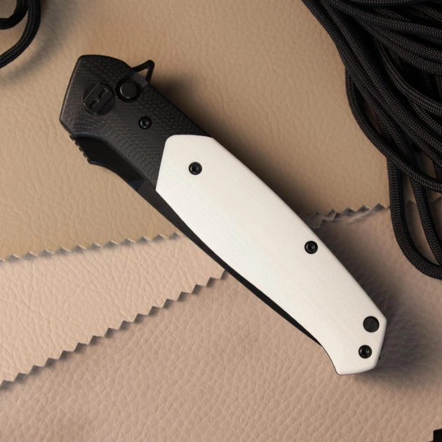 Ніж Складаний BESTECH SWORDFISH BG62A Black and White G10 - изображение 5