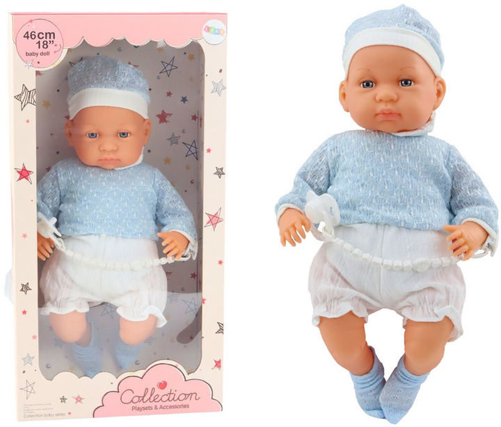 Пупс Lean Toys Bobas з аксесуарами Blue 46 см (5905214972080) - зображення 2