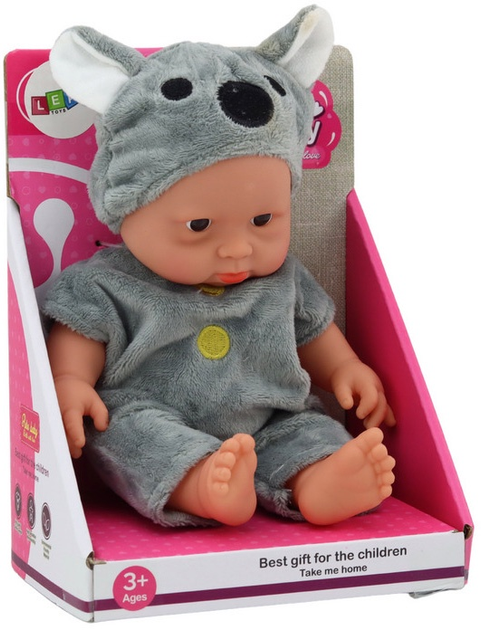 Пупс Lean Toys в одязі з шапочкою Grey 21 см (5905991005834) - зображення 1